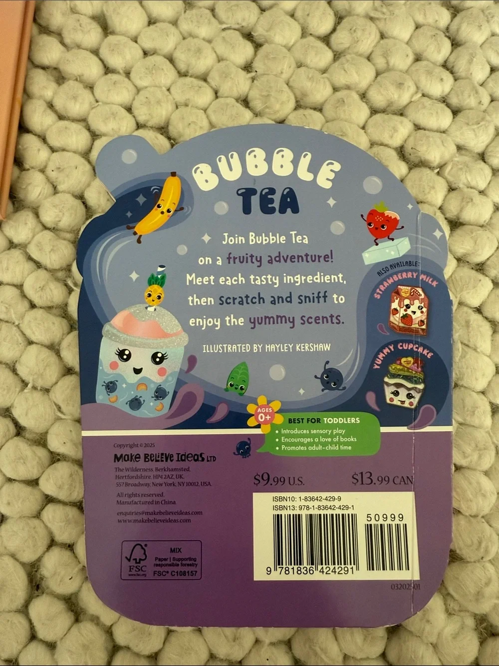 Ms Rachel Happy Birthday, Wonderful You! & Bubble Tea scratch sniff book